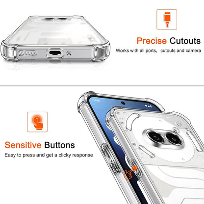 Case for Nothing Phone (3a) Pro, Techsuit, Shockproof Clear, Transparent