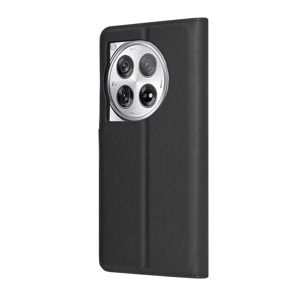 Case for OnePlus 12, Techsuit, Leather Folio, Black