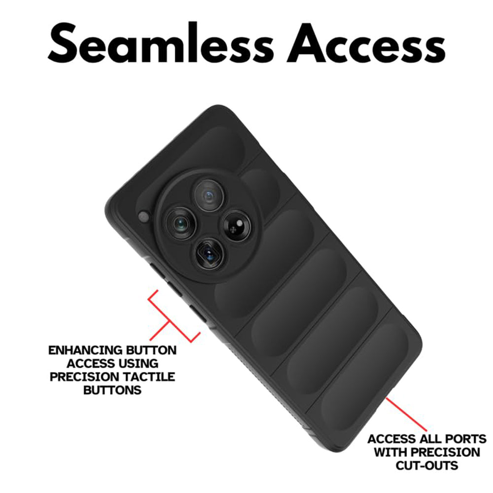 Case for OnePlus 12, Techsuit, Magic Shield, Black