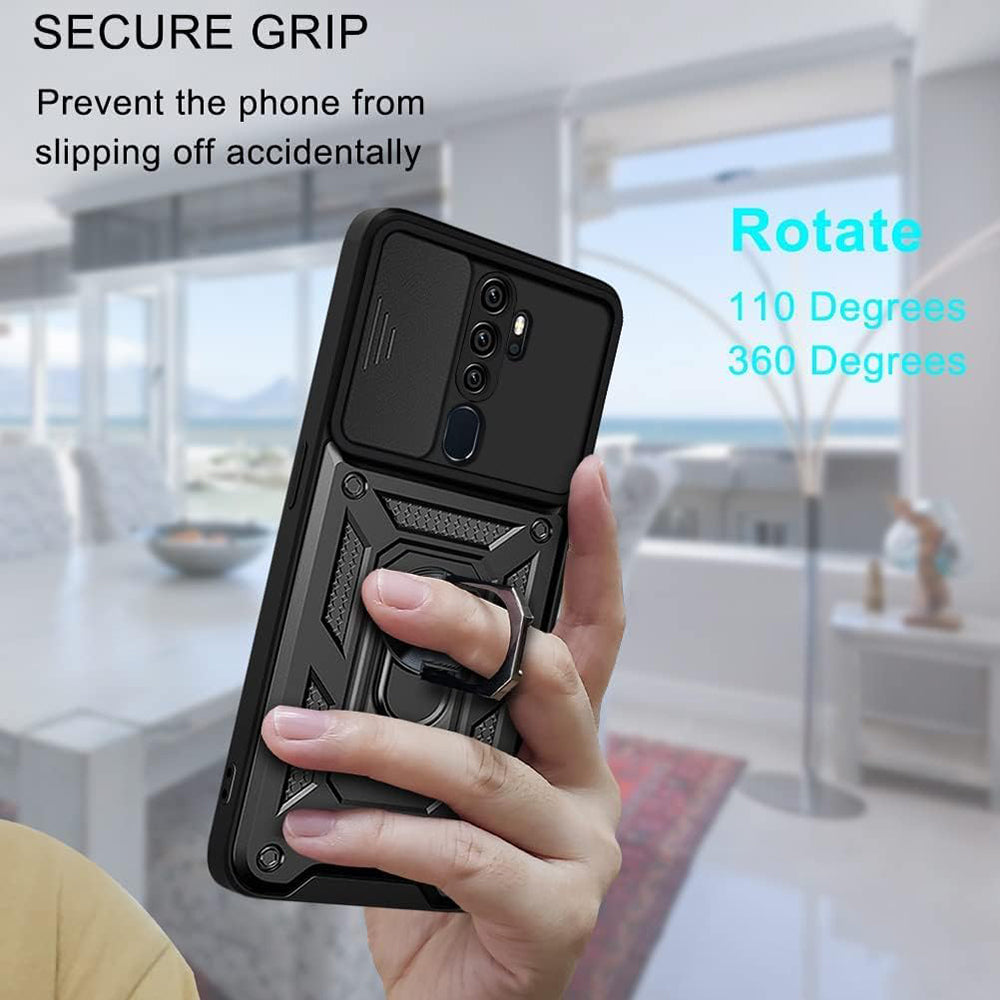 Case for Oppo A5 4G, Techsuit, CamShield, Black