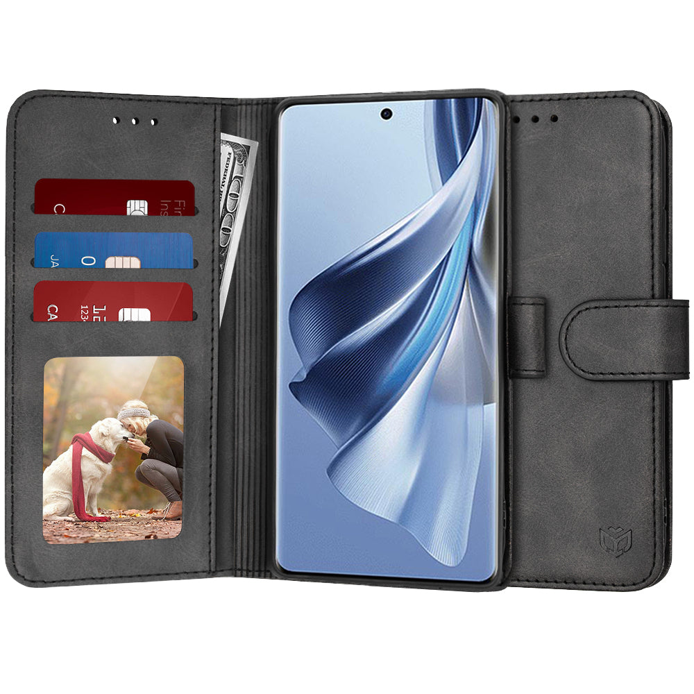Case for Oppo Reno10 / Reno10 Pro, Techsuit, Diary Book, Black