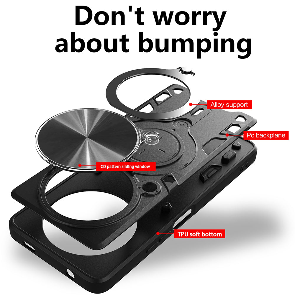 Case for Oppo Reno12 FS 5G / Reno12 FS 4G / Reno12 F 4G / Reno12 F, Techsuit, CamGuard Pro, Black
