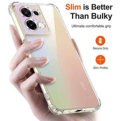 Case for Oppo Reno8, Techsuit, Shockproof Clear, Transparent
