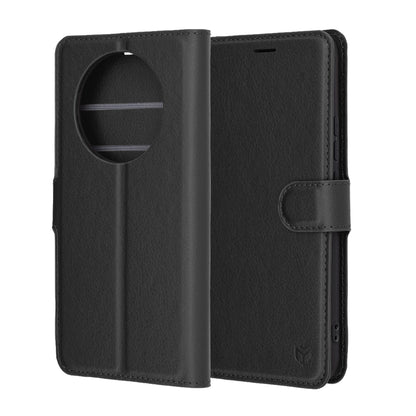 Case for Realme 14 Pro+, Techsuit, Leather Folio, Black