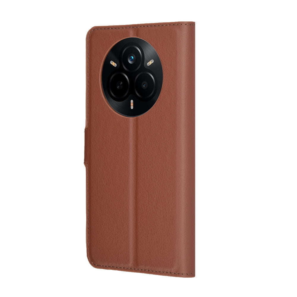 Case for Realme 14 Pro, Techsuit, Leather Folio, Brown