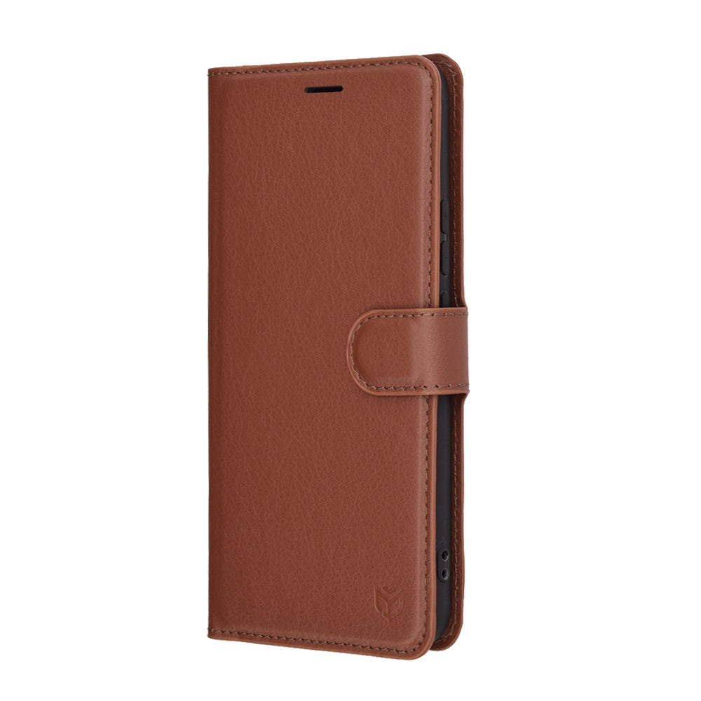 Case for Realme 14 Pro, Techsuit, Leather Folio, Brown