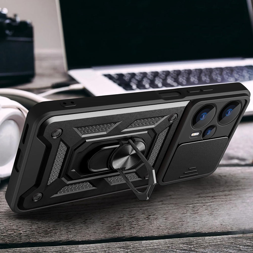 Case for Realme GT 6T / GT 6, Techsuit, CamShield, Black