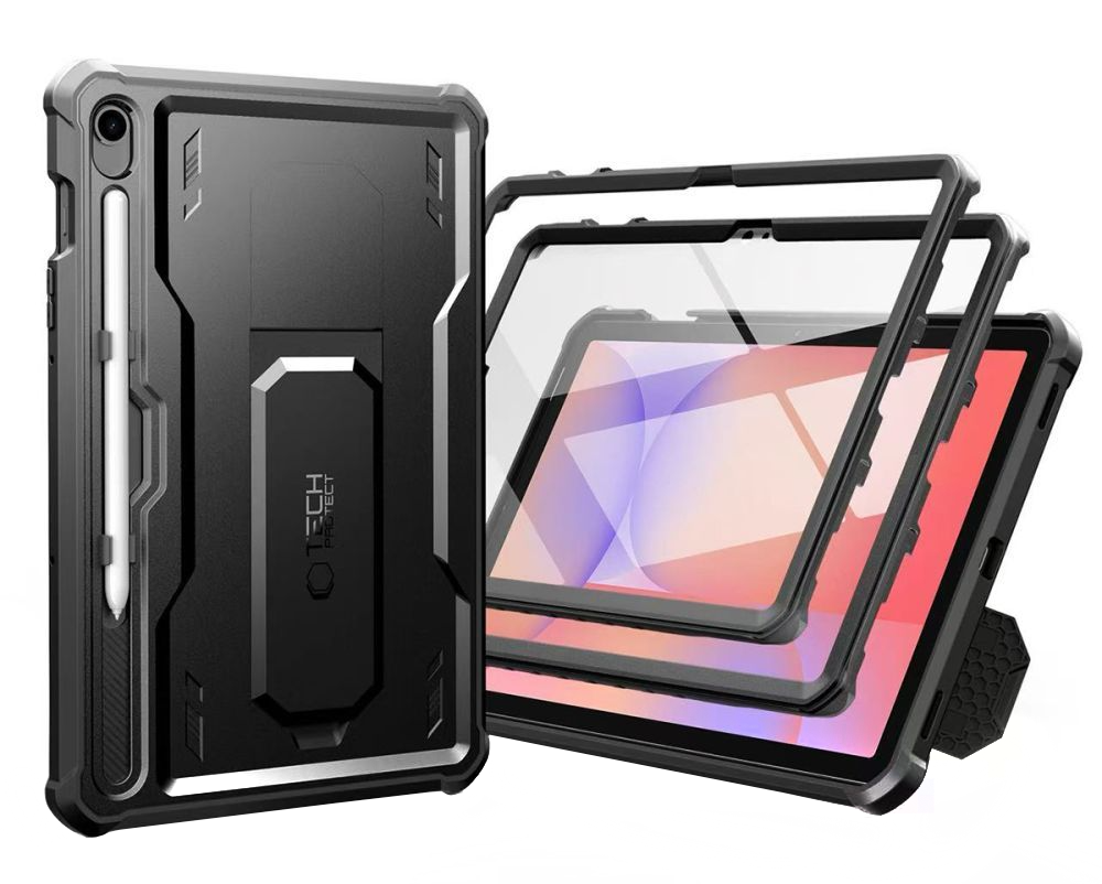 Case for Samsung Galaxy Tab S10 Lite / Tab S10 FE / Tab S9, Tech-Protect, Kevlar Pro, Black