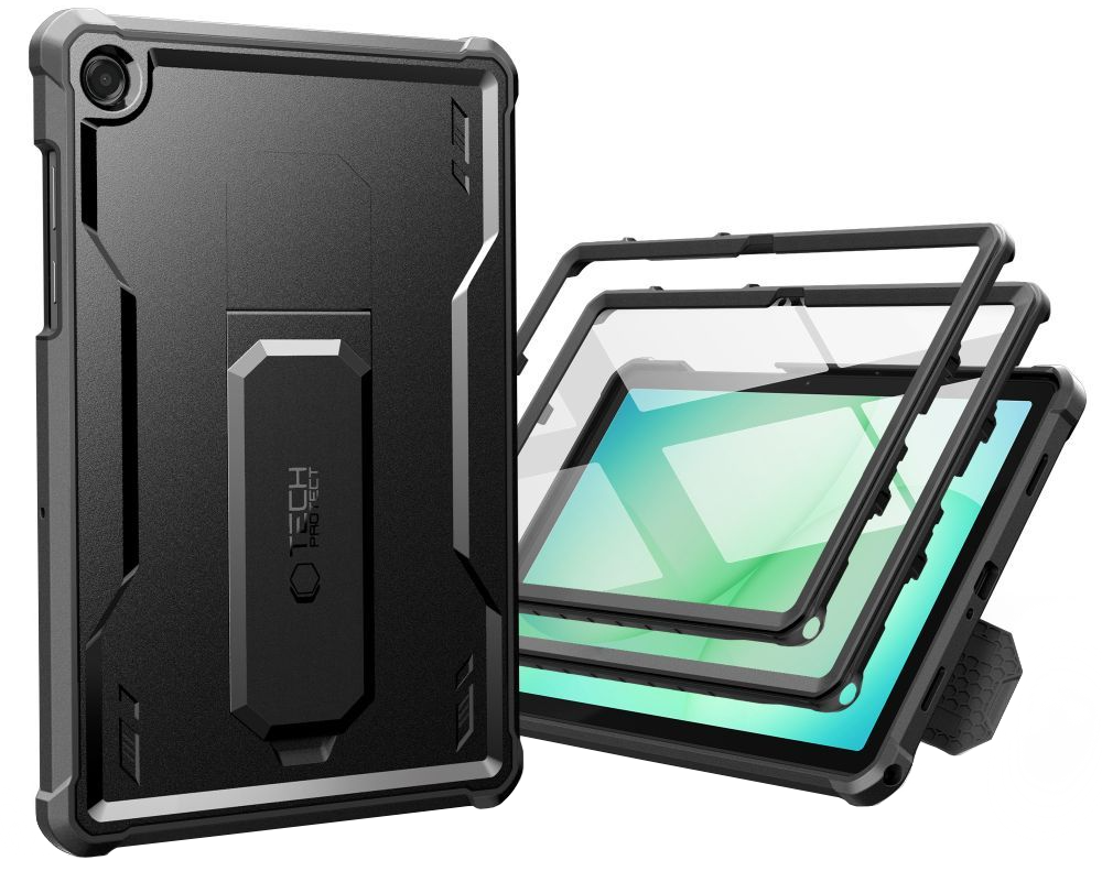 Case for Samsung Galaxy Tab A11+ / Tab A9+, Tech-Protect, Kevlar Pro, Black