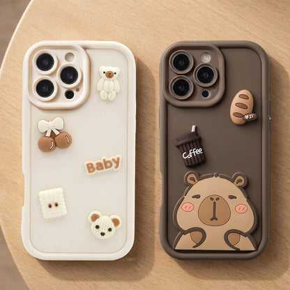 Case for Samsung Galaxy A37 5G, OEM, Ultra Trendy 3D Capybara, Brown