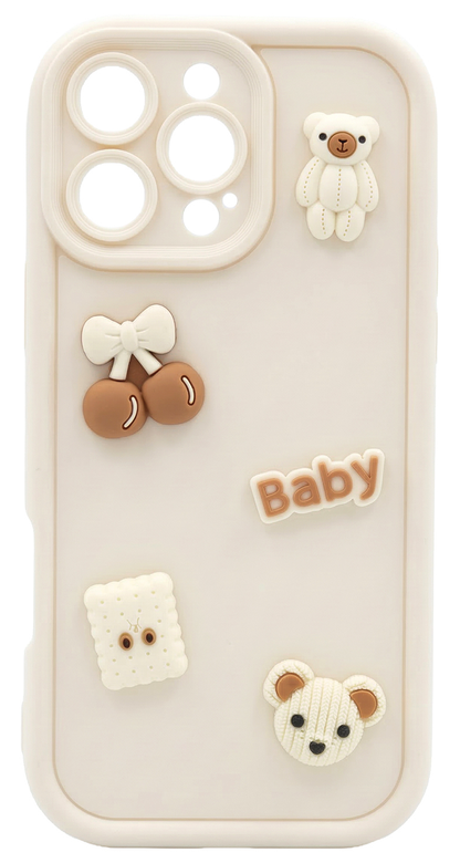 Case for Samsung Galaxy A56 A566 / A36 A366, OEM, Ultra Trendy 3D Bear, Beige