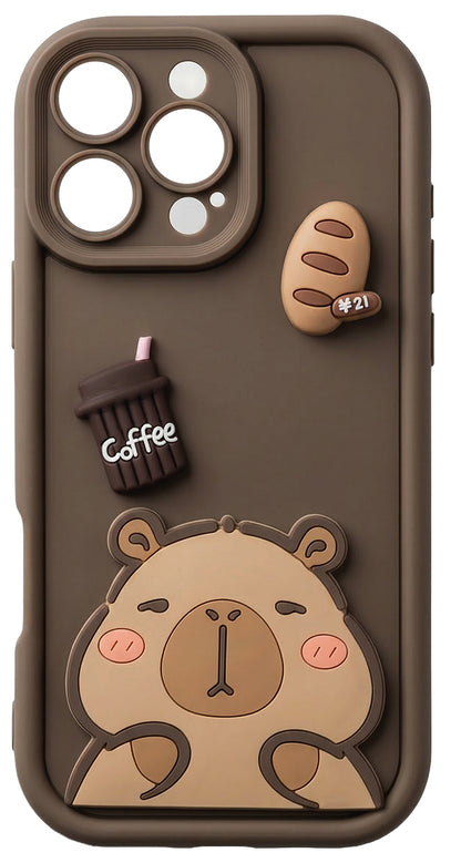 Case for Samsung Galaxy S26 Ultra S948, OEM, Ultra Trendy 3D Capybara, Brown