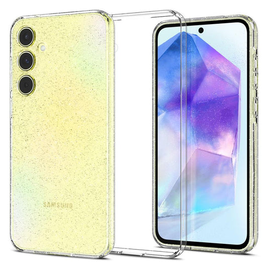 Case for Samsung Galaxy A55 5G A556, Spigen, Liquid Crystal Glitter, Transparent ACS07538 