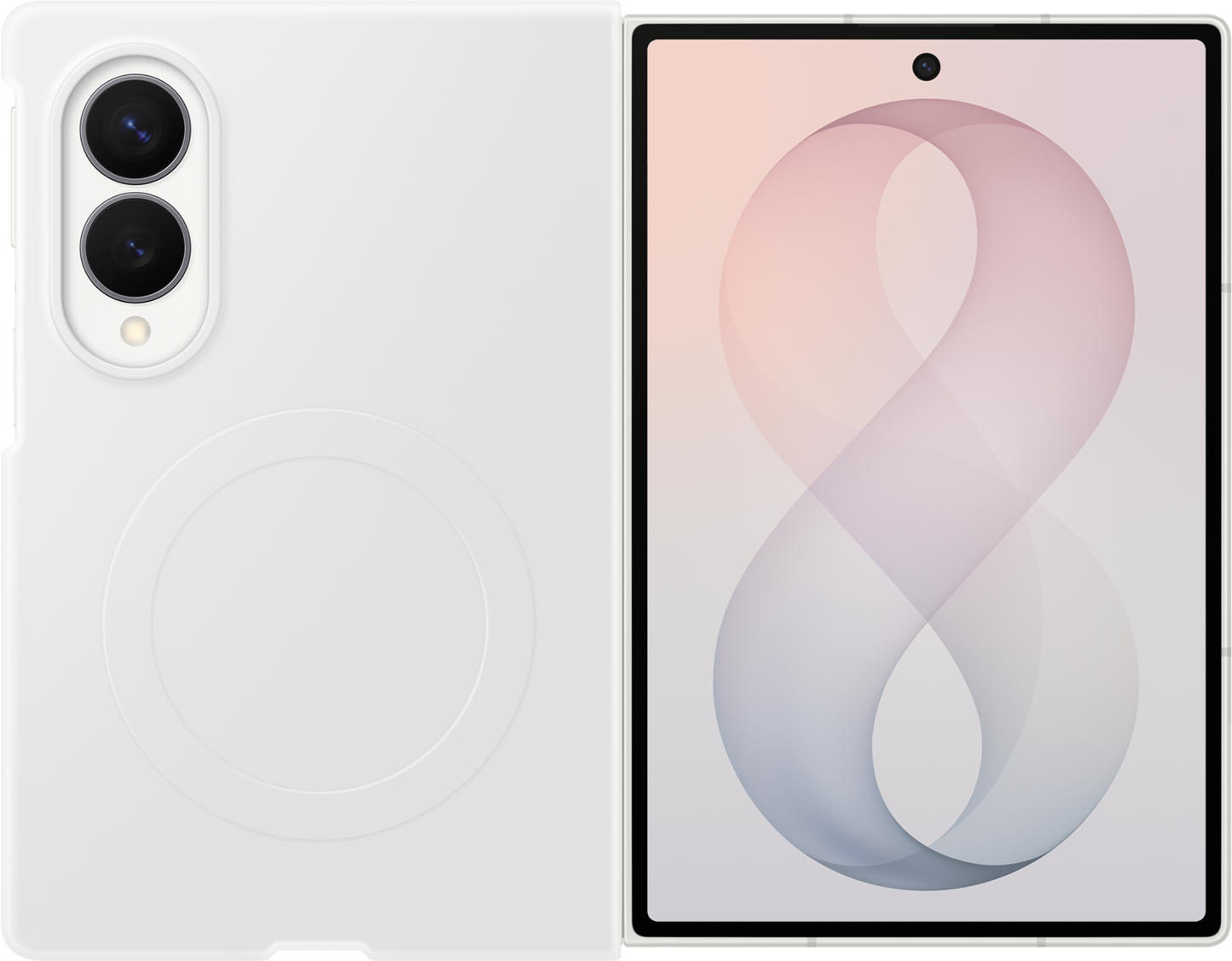Case for Samsung Galaxy Z Fold8 F971, Silicone Magnet Case, White EF-EF971CWEGWW