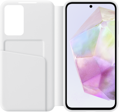 Case for Samsung Galaxy A35 5G A356, S-View Wallet, White EF-ZA356CWEGWW