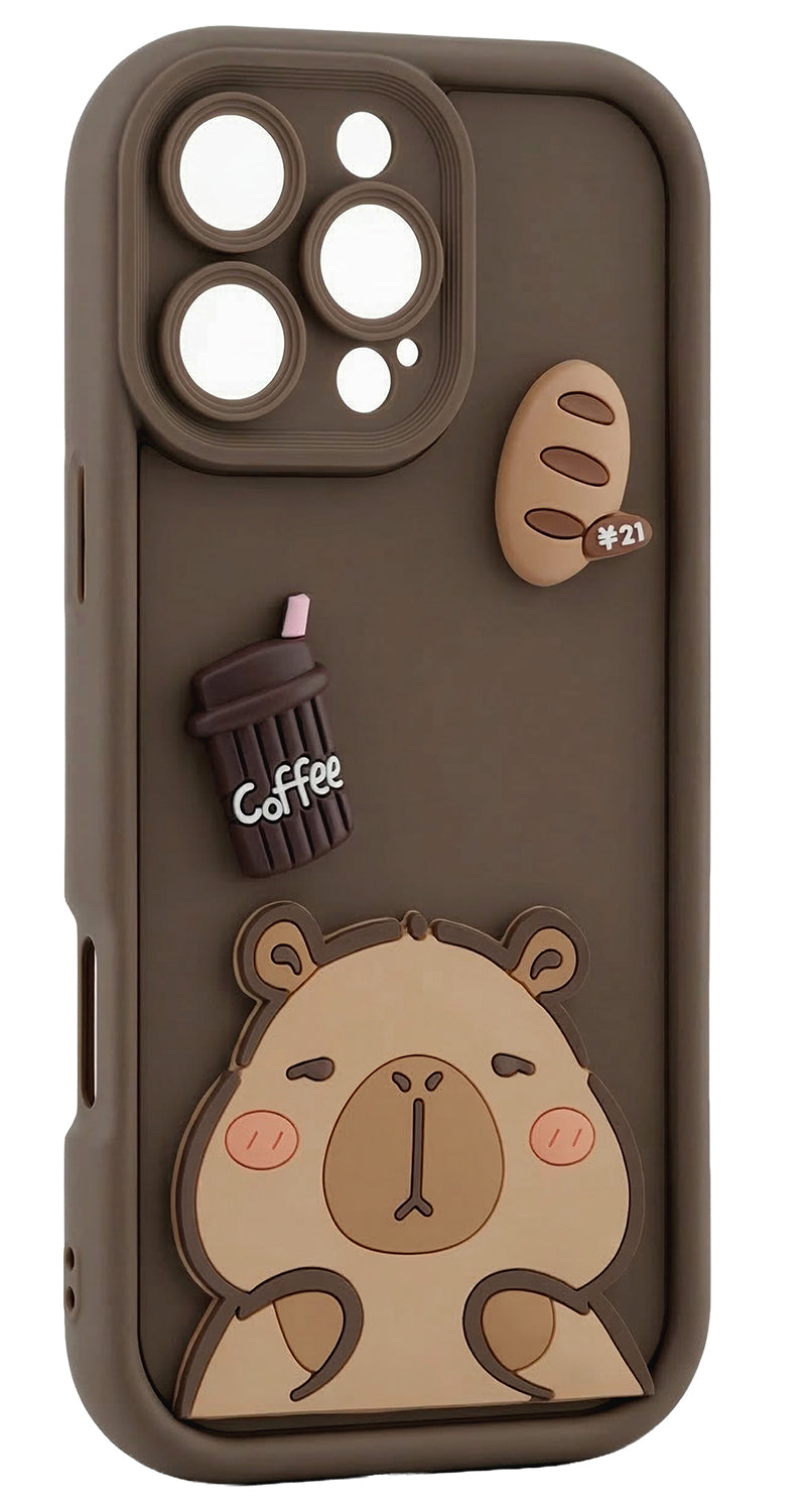 Case for Samsung Galaxy S26 Ultra S948, OEM, Ultra Trendy 3D Capybara, Brown