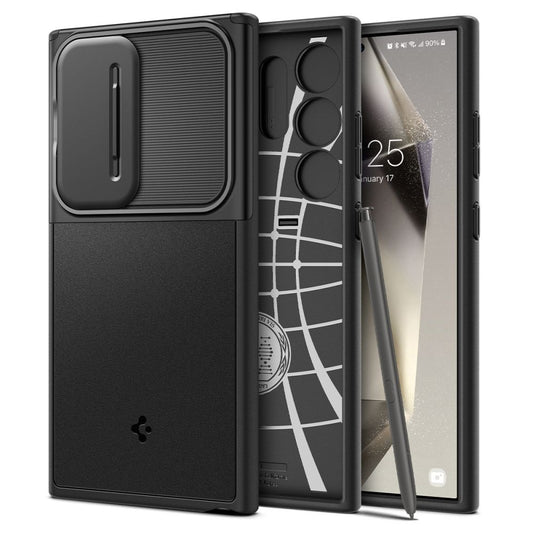 Case for Samsung Galaxy S24 Ultra S928, Spigen, OPTIK ARMOR, Black ACS07313