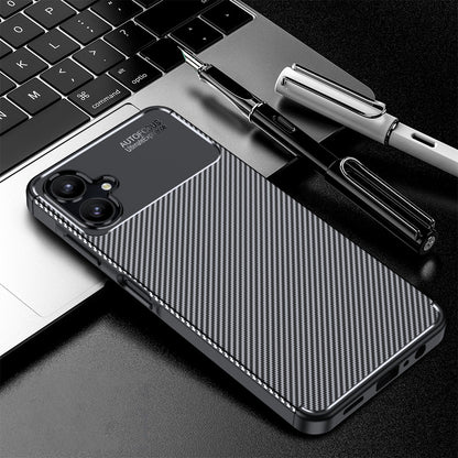 Case for Samsung Galaxy A06 A065, Techsuit, CarbonFiber, Black