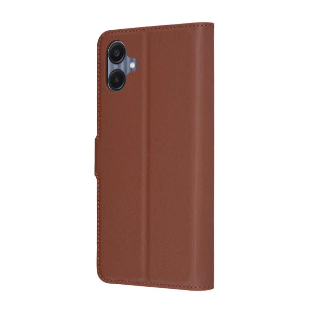 Case for Samsung Galaxy A06 A065, Techsuit, Leather Folio, Brown