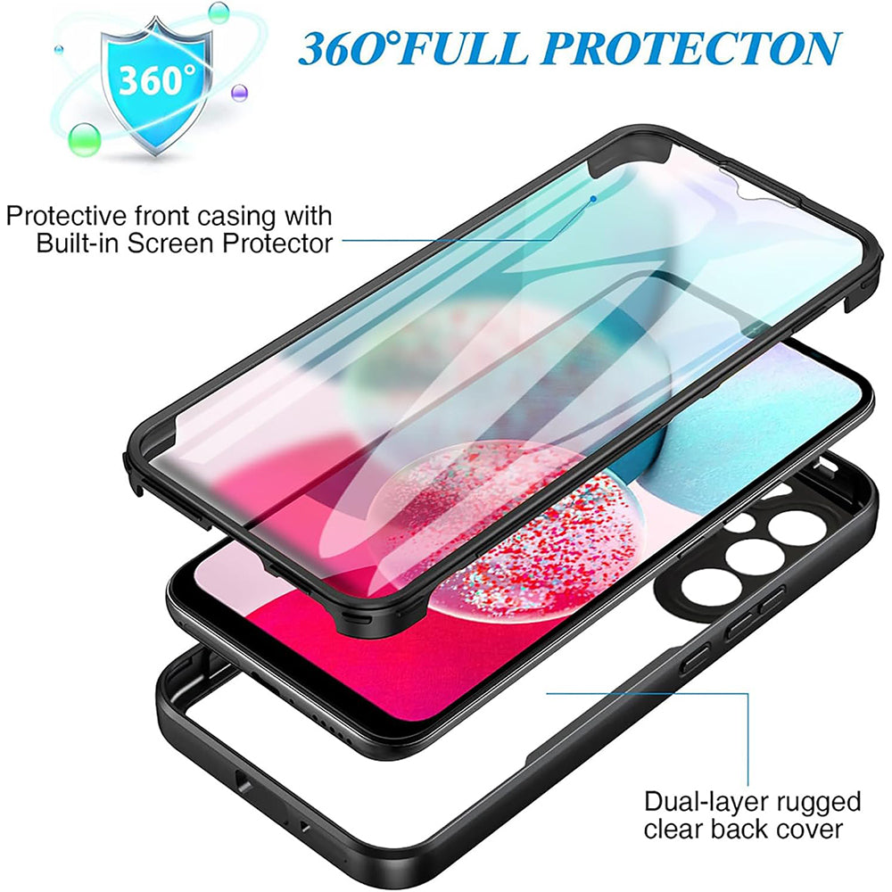 Case for Samsung Galaxy A14 A145 / A14 5G A146, Techsuit, ColorVerse 360, Black