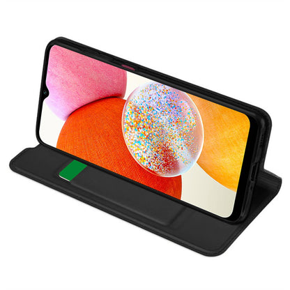 Case for Samsung Galaxy A14 A145 / A14 5G A146, Techsuit, Magskin Book, Black