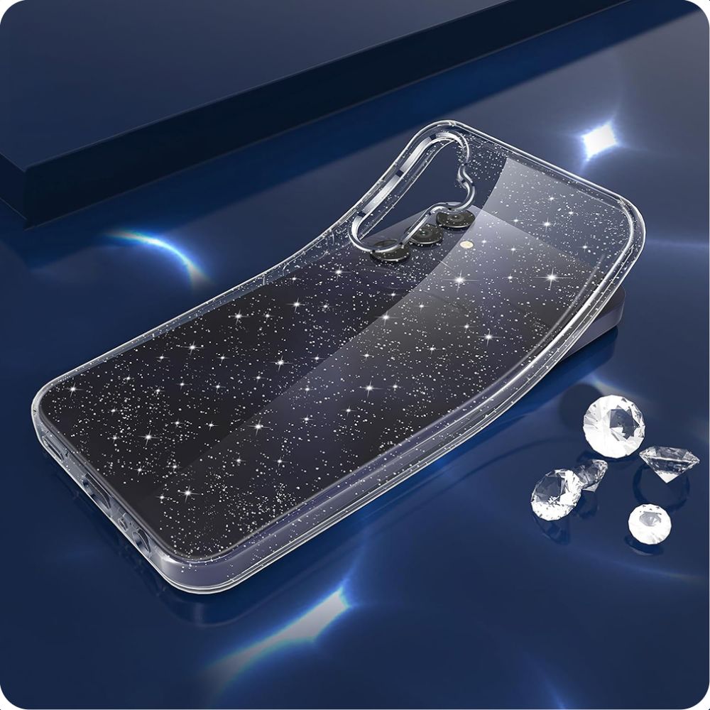 Case for Samsung Galaxy A15 5G A156 / A15 A155, Techsuit, SparkleSkin, Transparent