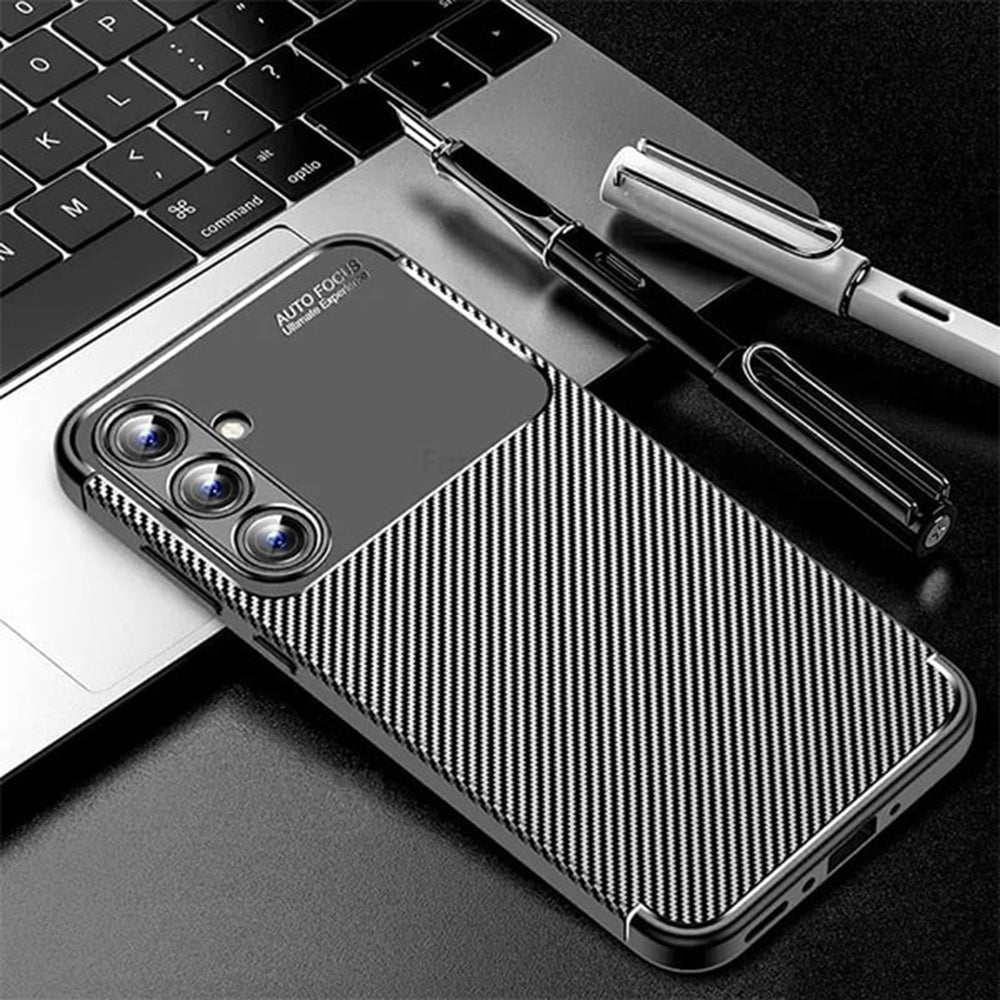 Case for Samsung Galaxy A16 5G A166 / A16 4G A165, Techsuit, CarbonFiber, Black