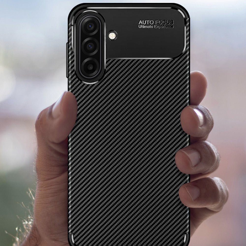 Case for Samsung Galaxy A17 5G, Techsuit, CarbonFiber, Black