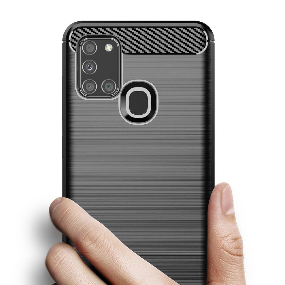 Case for Samsung Galaxy A21s A217, Techsuit, Carbon, Black
