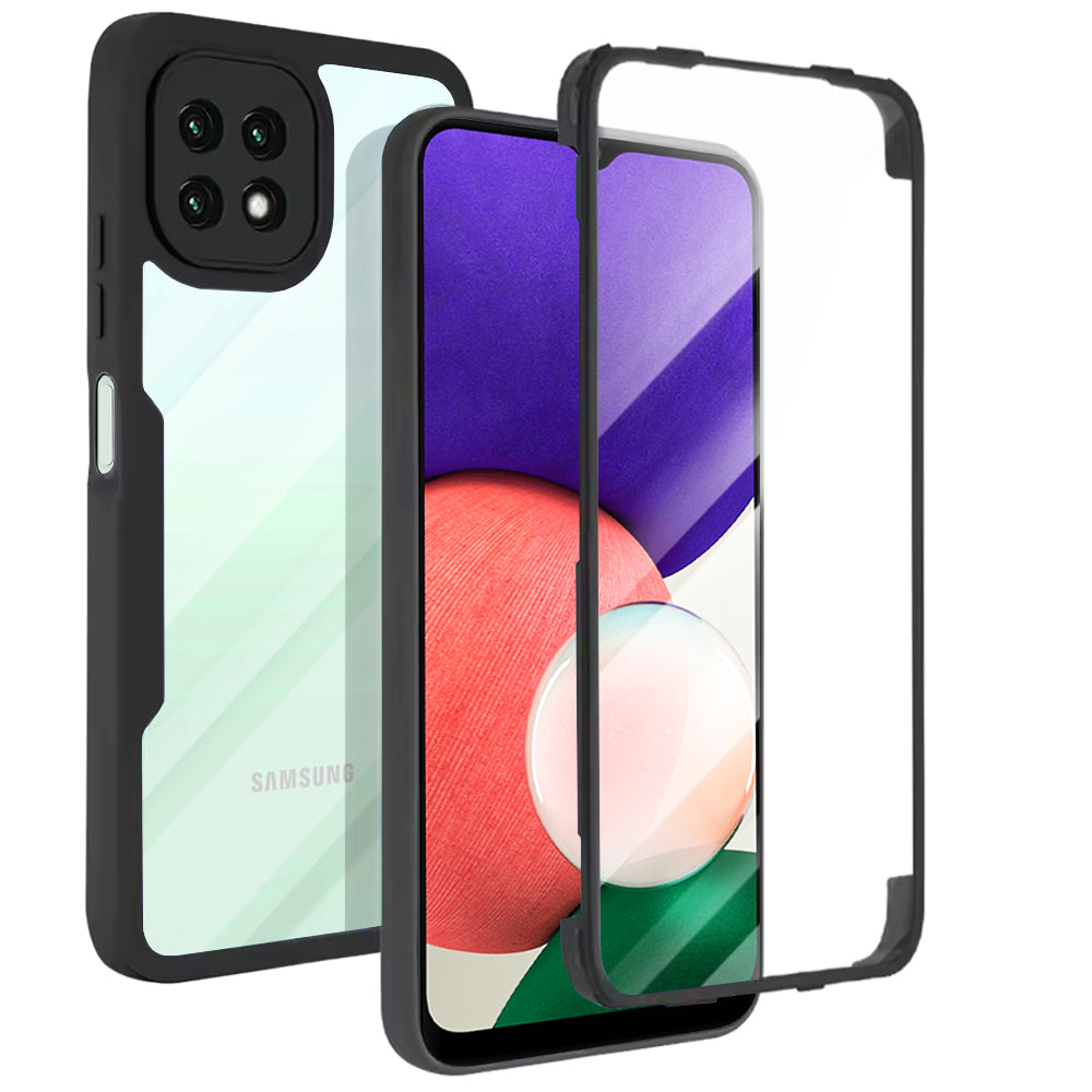 Case for Samsung Galaxy A22 5G A226, Techsuit, ColorVerse 360, Black
