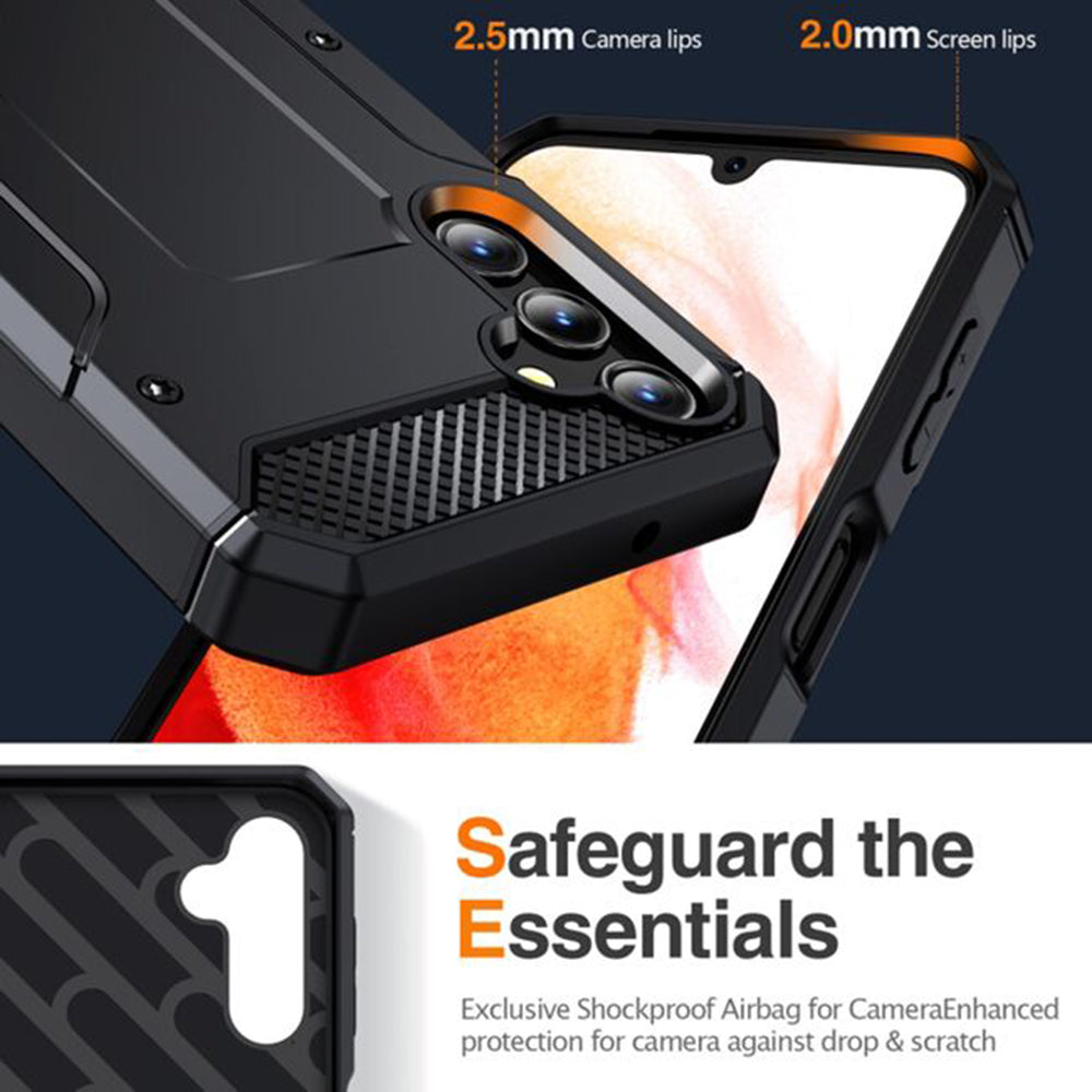 Case for Samsung Galaxy A26 A266, Techsuit, Hybrid Armor, Black