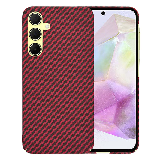Case for Samsung Galaxy A35 5G A356, Techsuit, Carbonite FiberShell, Red