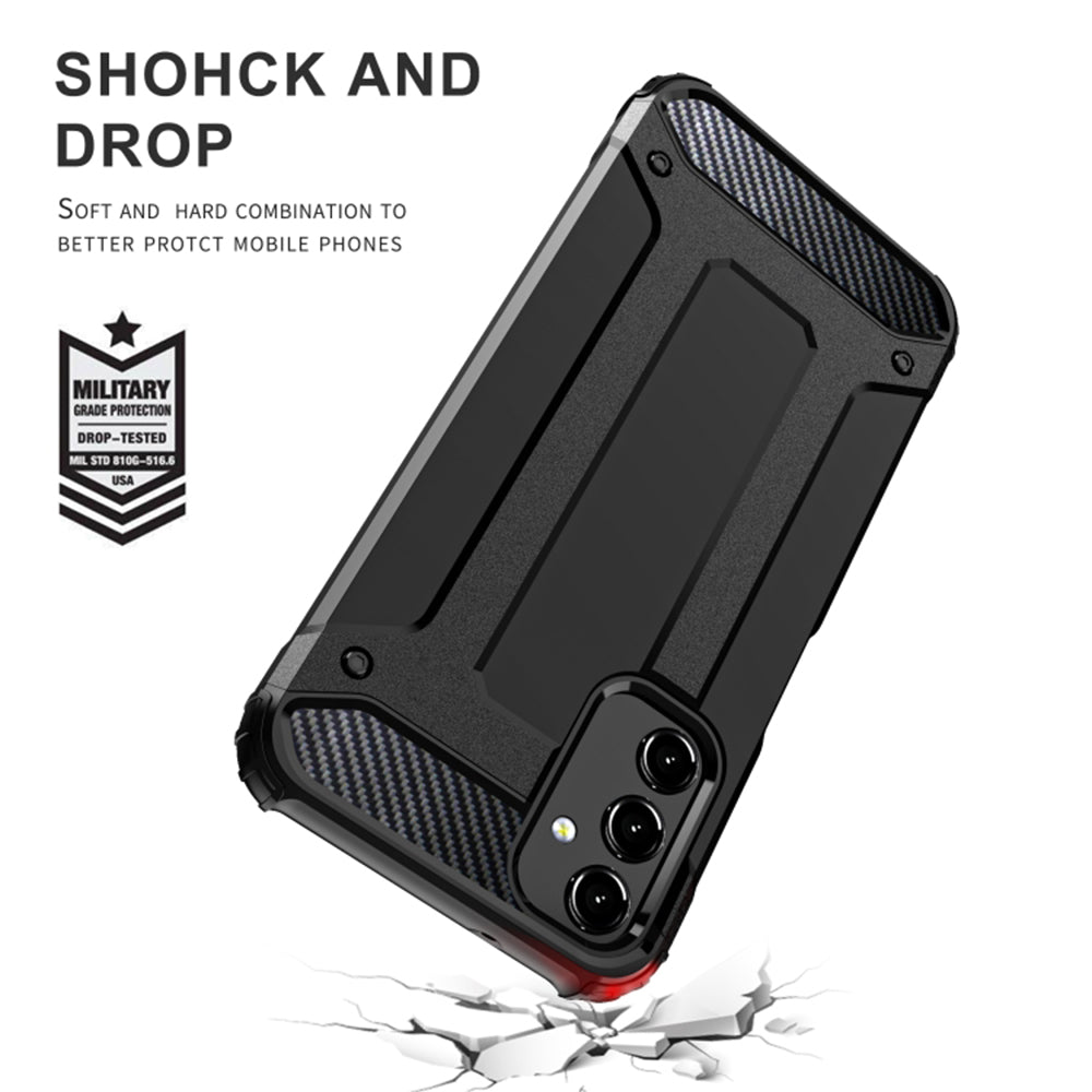 Case for Samsung Galaxy A35 5G A356, Techsuit, Hybrid Armor, Black