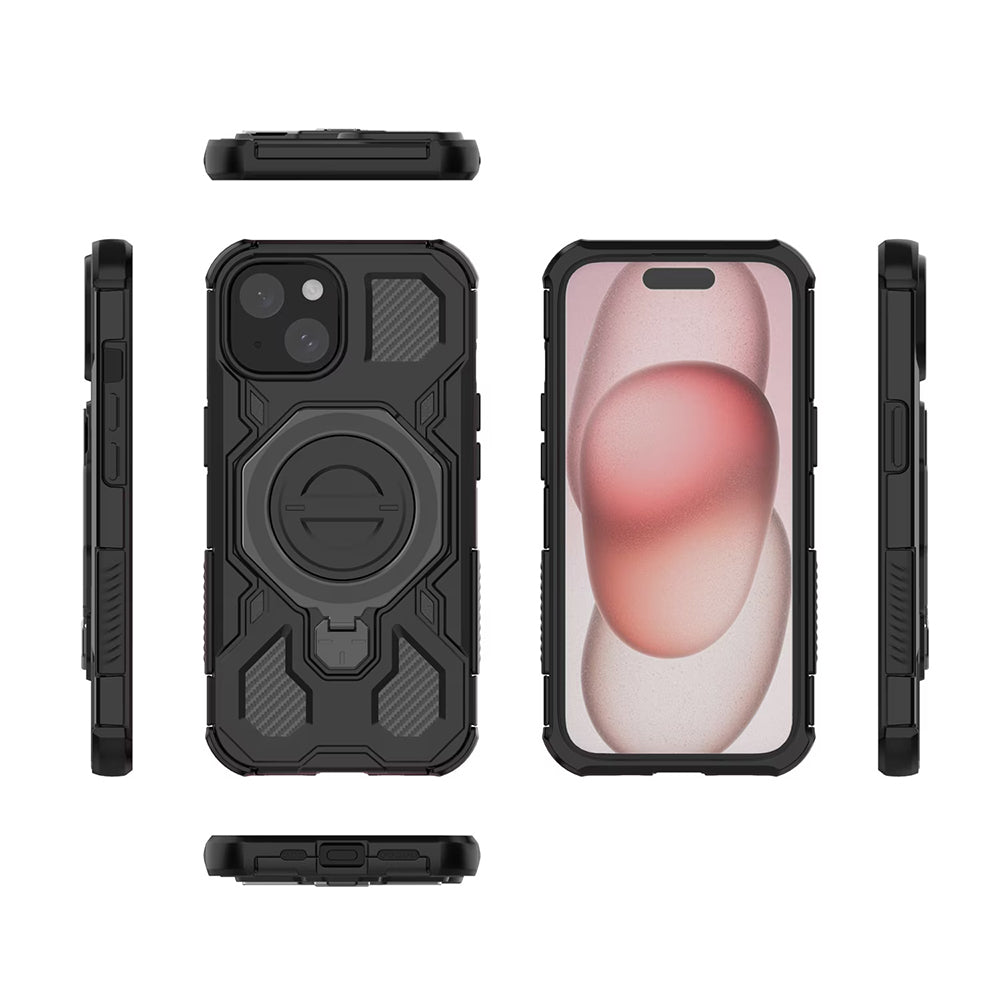 Case for Samsung Galaxy A56 A566, Techsuit, Carbon Shield Pro, Black