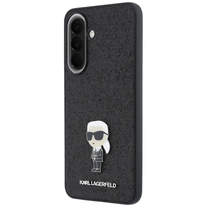 Case for Samsung Galaxy A57 5G, Karl Lagerfeld, Glitter Fixed Ikonik Karl, Black