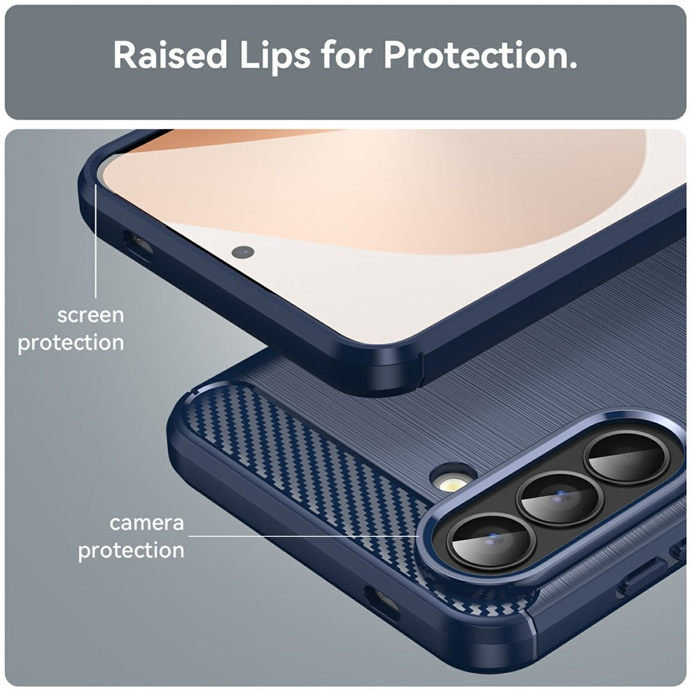 Case for Samsung Galaxy A57 5G, Techsuit, Carbon, Blue