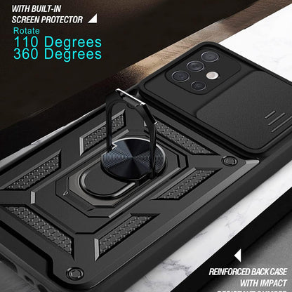 Case for Samsung Galaxy A71 A715, Techsuit, CamShield, Black