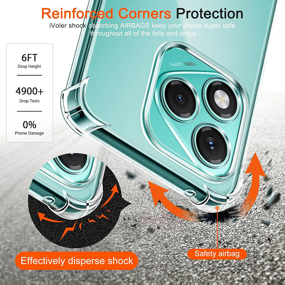 Case for Samsung Galaxy M56 M566, Techsuit, Shockproof Clear, Transparent