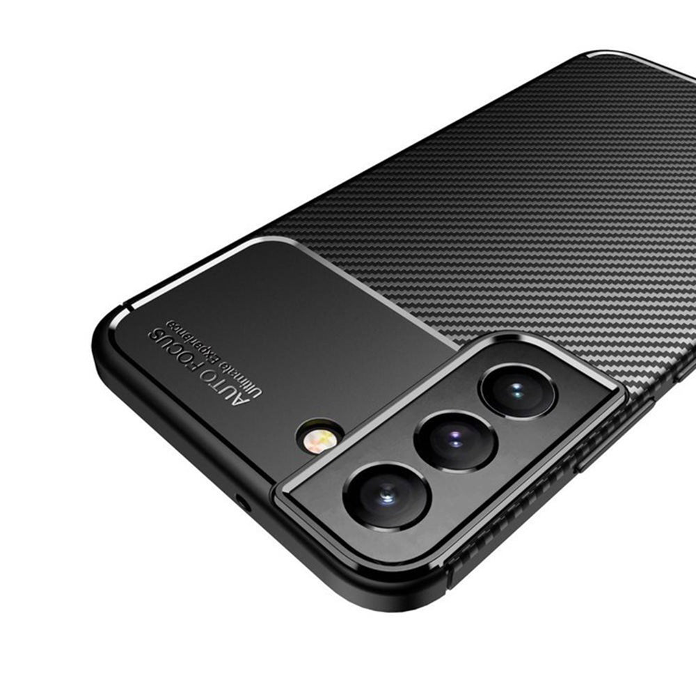 Case for Samsung Galaxy S21 FE 5G G990, Techsuit, CarbonFiber, Black