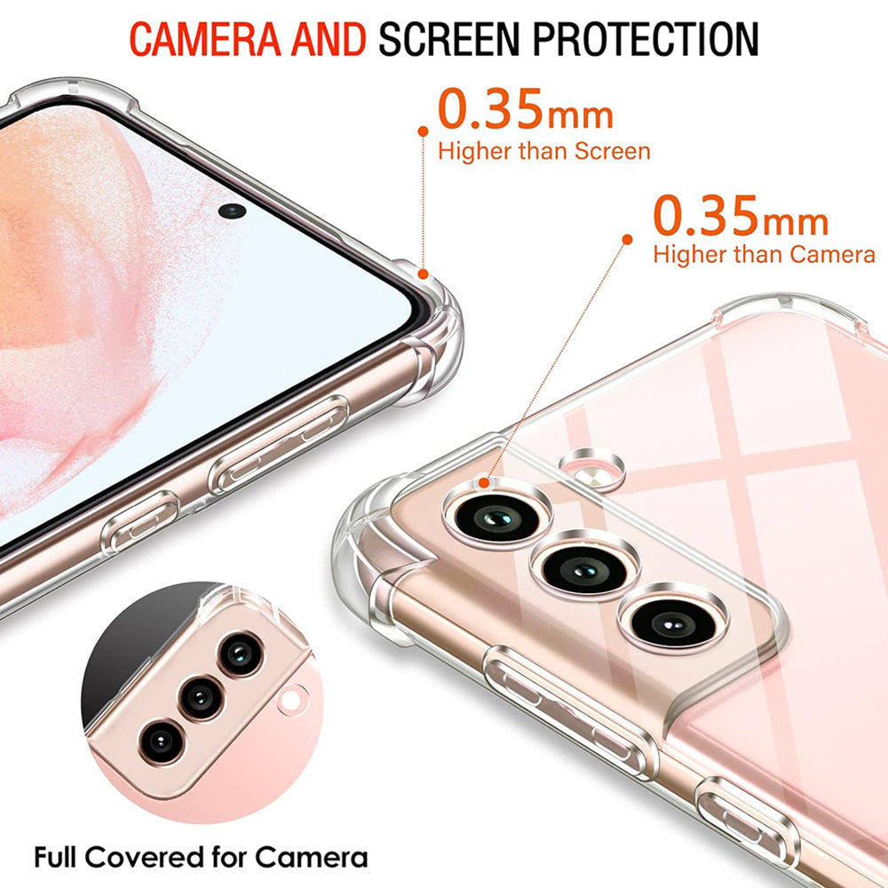Case for Samsung Galaxy S22 5G S901, Techsuit, Shockproof Clear, Transparent
