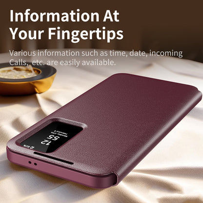Case for Samsung Galaxy S22 5G S901, Techsuit, SmartView, Burgundy