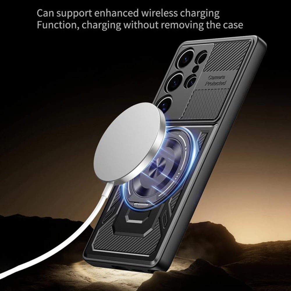 Case for Samsung Galaxy S22 Ultra 5G S908, Techsuit, RuggedCam, Black