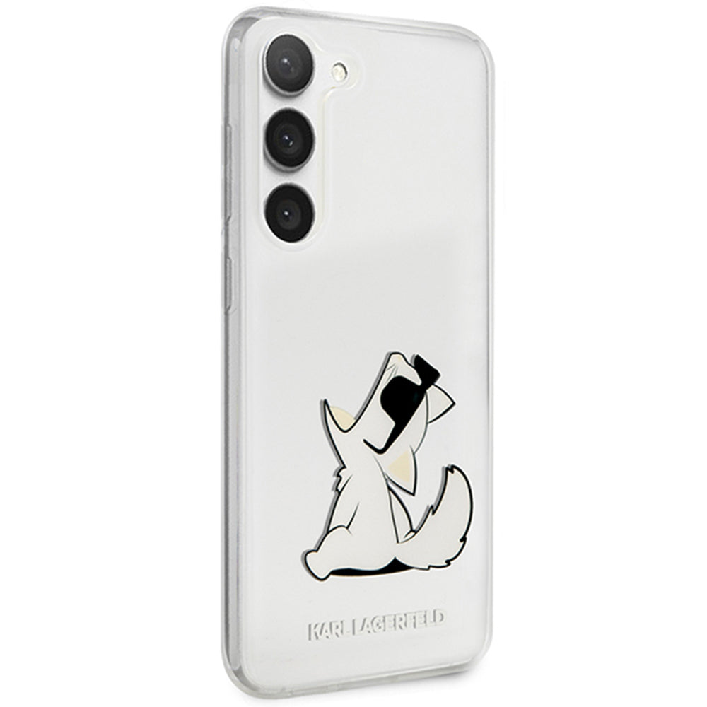 Case for Samsung Galaxy S23+ S916, Karl Lagerfeld, Choupette Eat, Transparent