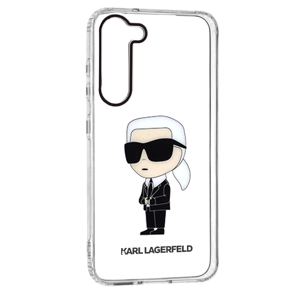 Case for Samsung Galaxy S23+ S916, Karl Lagerfeld, Ikonik Karl, Transparent
