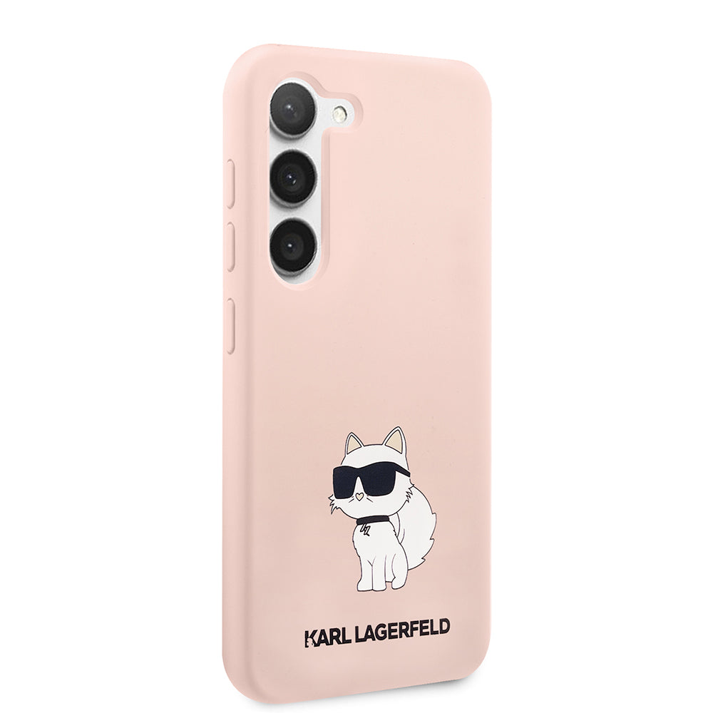 Case for Samsung Galaxy S23+ S916, Karl Lagerfeld, Silicone Choupette, Pink