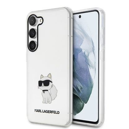 Case for Samsung Galaxy S23 S911, Karl Lagerfeld, Ikonik Choupette, Transparent