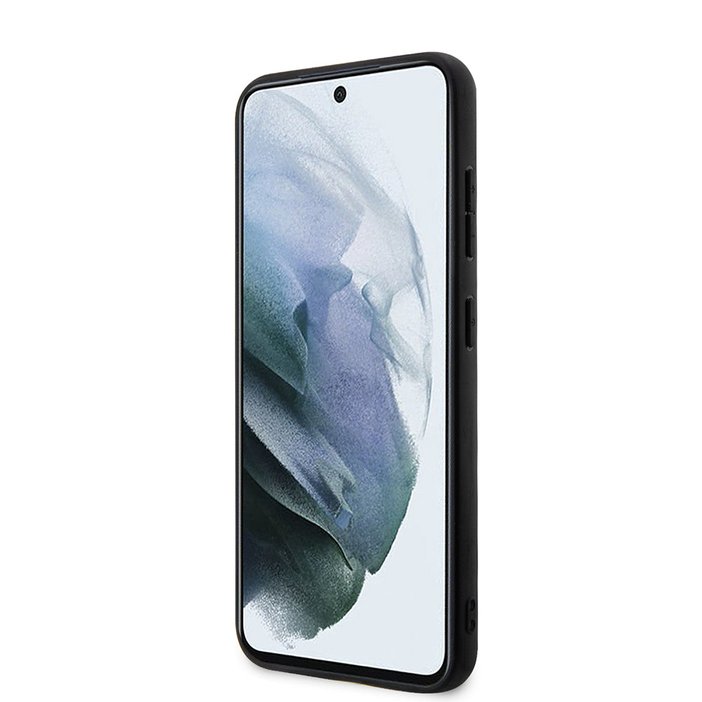 Case for Samsung Galaxy S23 S911, Karl Lagerfeld, Saffiano Monogram Metal Logo, Black