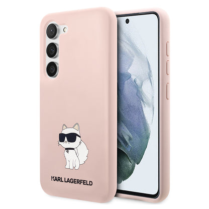 Case for Samsung Galaxy S23 S911, Karl Lagerfeld, Choupette Silicone, Pink