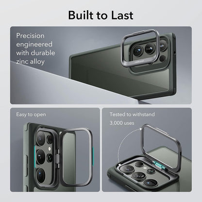 Case for Samsung Galaxy S23 Ultra S918, ESR, Classic Kickstand, Transparent Green