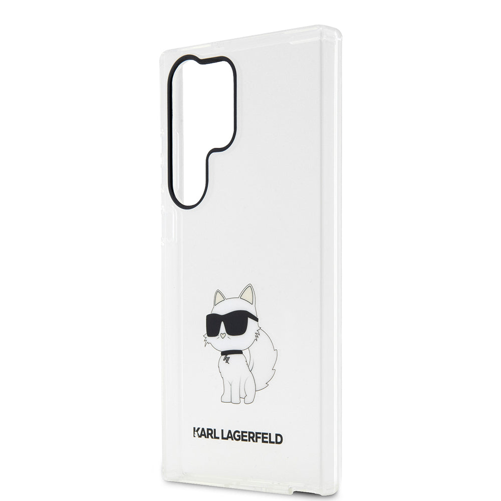 Case for Samsung Galaxy S23 Ultra S918, Karl Lagerfeld, Ikonik Choupette, Transparent